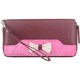 image 1 of Genuine Soft Leather Clutch Purse with Wrist Strap Pink | Raspberry/Fuchsia