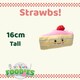 image 2 of Strawberry Cheesecake Soft Toy Food Themed Cute Plush Cuddly 16cm Multi-Coloured