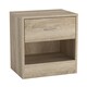 image 10 of 1-Drawer Wooden Bedside Cabinet Brown | Colour: Antique Oak