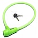 image 1 of AWE Silicone 600mm x 12mm Bike Automatic Hardened Steel Cable Lock Green