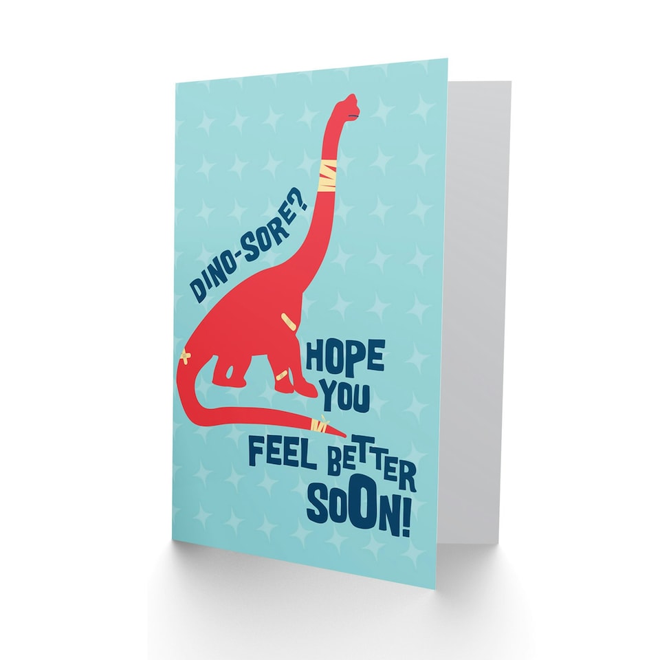 image 1 of Get Well Soon Dinosaur Pun Cute Card