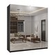 image 1 of Sliding Wardrobes 4U Full Mirror Sliding Wardrobe - Modern Bedroom Storage in 150cm, 203cm and 250cm | Black | Black200cm