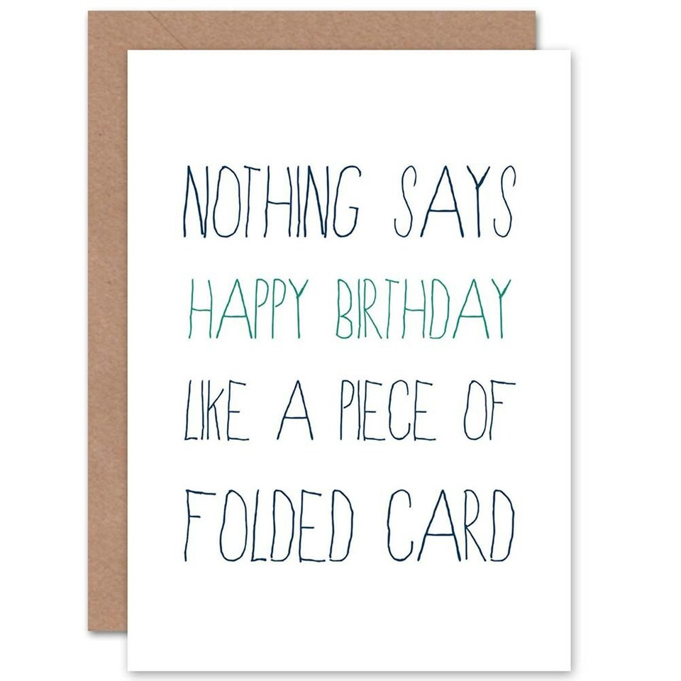 image 1 of Folded Card Joke Humour Funny Birthday Card