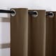 image 5 of Brown Blackout Curtains - Eyelet Thermal Curtain  - 66 x 72 Inch Drop - 2 Panel | Brown | One Size