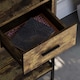 image 5 of Vida Designs Brooklyn 2 Drawer Console Table With Shelf, Dark Wood