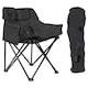 image 1 of Harbour Housewares Premium Folding Camping Chair with Pockets & Carry Bag - Black | Black | Black