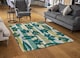 image 2 of Autumn Seamless Pattern With Leaves On Geometric Background Designer Rug | Multi