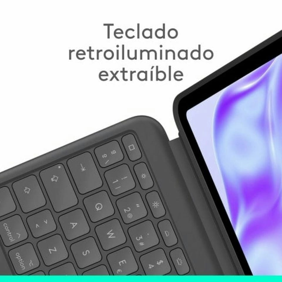 image 1 of Case for Tablet and Keyboard Logitech 920-012667 Graphite QWERTY N/A | N/A | One Size