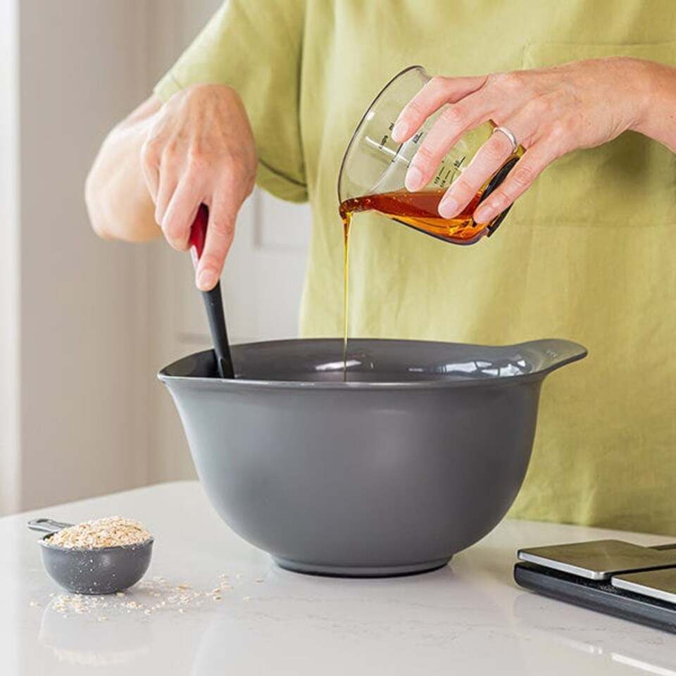 image 1 of KitchenAid 3 Piece Nesting Mixing Bowl Set Charcoal Grey