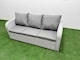 image 5 of Fimous 9 Seater Poly Rattan Outdoor Garden Furniture Adjustable Lifting Dining or Coffee Table Sofa Set Patio 3 Seater Sofa Reclining Chair 3 Seater Sofa 2 Big Footstools 2 Side Table Light Grey