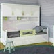 image 3 of Safetots Deluxe Soft Touch Denim Bed Rail, Natural 100cm Wide x 40cm Tall, Toddler Bed Guard For Safety