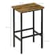 image 7 of HOMCOM Industrial Bar Stools Set of 2, Kitchen Bar Chairs Home Pub Rustic Brown