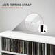 image 5 of HOMCOM CD Storage Unit DVD Tower Blu-ray Storage Shelf for Office, White White | 106.5W x 24D x 126.3H cm
