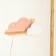 image 2 of ValueLights Pink Dinosaur Plug in Wall Light with Shelf and Pull Cord Switch