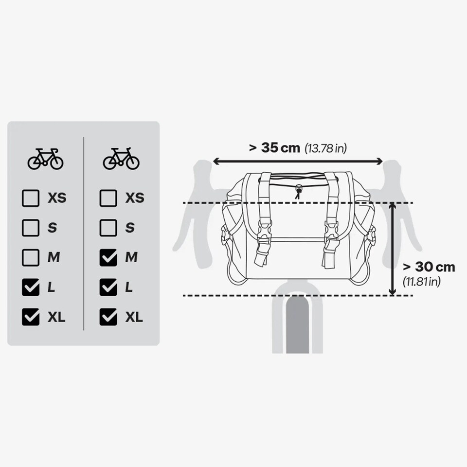 image 1 of Decathlon 10 litre Bikepacking Handlebar Bag, ADVT 500