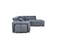 image 4 of Pale Blue Chenille Fabric 2C1 Corner Sofabed with Storage and Ottomans AMELIA