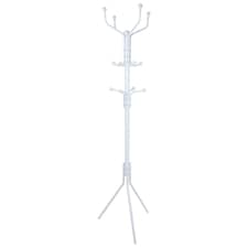 Harbour Housewares Free Standing Steel Coat Rack - Coat Rack Coat Stand Hat Stand Clothing Rail Hook Hall Tree Organiser S