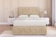 image 1 of Sloomy Cambridge Almond Coniston Divan Bed Base 2 Drawers Left Side With 26 Inch Strutted Headboard & 12 Inch Matching Footboard | Cream | Almond | Super King | 1