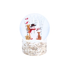 Gisela Graham Christmas Snowman Woodland Musical Snow Globe 14 x 8.3 cm