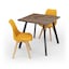 Rustic Oak & Yellow