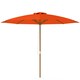image 9 of Outsunny Wooden Garden Parasol with Rope Pulley Mechanism Grey | Dark Grey
