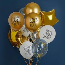 New Years 12" Latex Balloon Bundle - Pack of 12