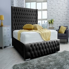 Dino Plush Superking Bed Frame - Black