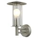 image 1 of Treviso - Brushed Stainless Steel Outdoor Wall Light | Grey | Clear | 1