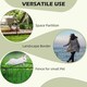 image 5 of Outsunny Decorative Garden Fencing 4PCs Metal Border Edging