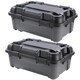 image 2 of 2 x 18 Litre Indoor Outdoor Heavy Duty Black Storage Bunker Trunks Ideal For DIY Use Tradesman & Handyman Black