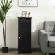 image 3 of COSTWAY Bathroom Storage Cabinet Wooden Cupboard Black Black