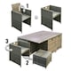 image 6 of HESTIA Rattan Dining Set 10 Seater Cube for Garden Patio