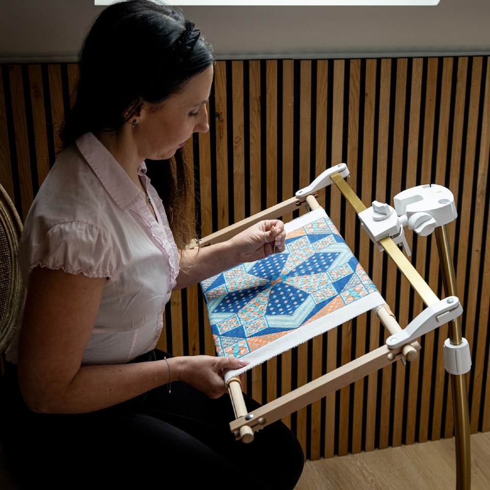 image 1 of Daylight StitchSmart 2 Stand Ergonomic Embroidery Stand with Swivel Jaw & Height Adjustment