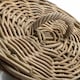 image 5 of Small Round Rattan Laundry Hamper Basket with White Lining | Brown | Rattan