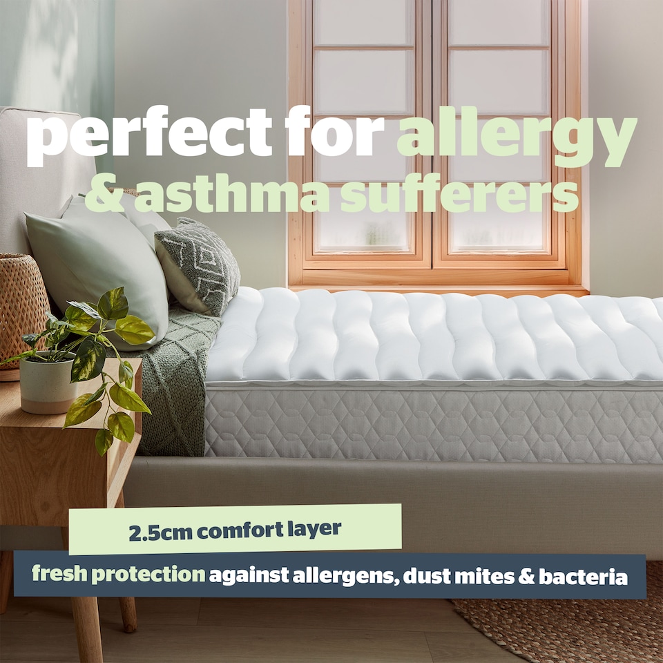 image 1 of Silentnight Premium Anti-allergy Mattress Topper | White | 1