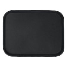 Argon Tableware Rectangle Non-Slip Serving Tray - 51cm x 38cm - Black Black