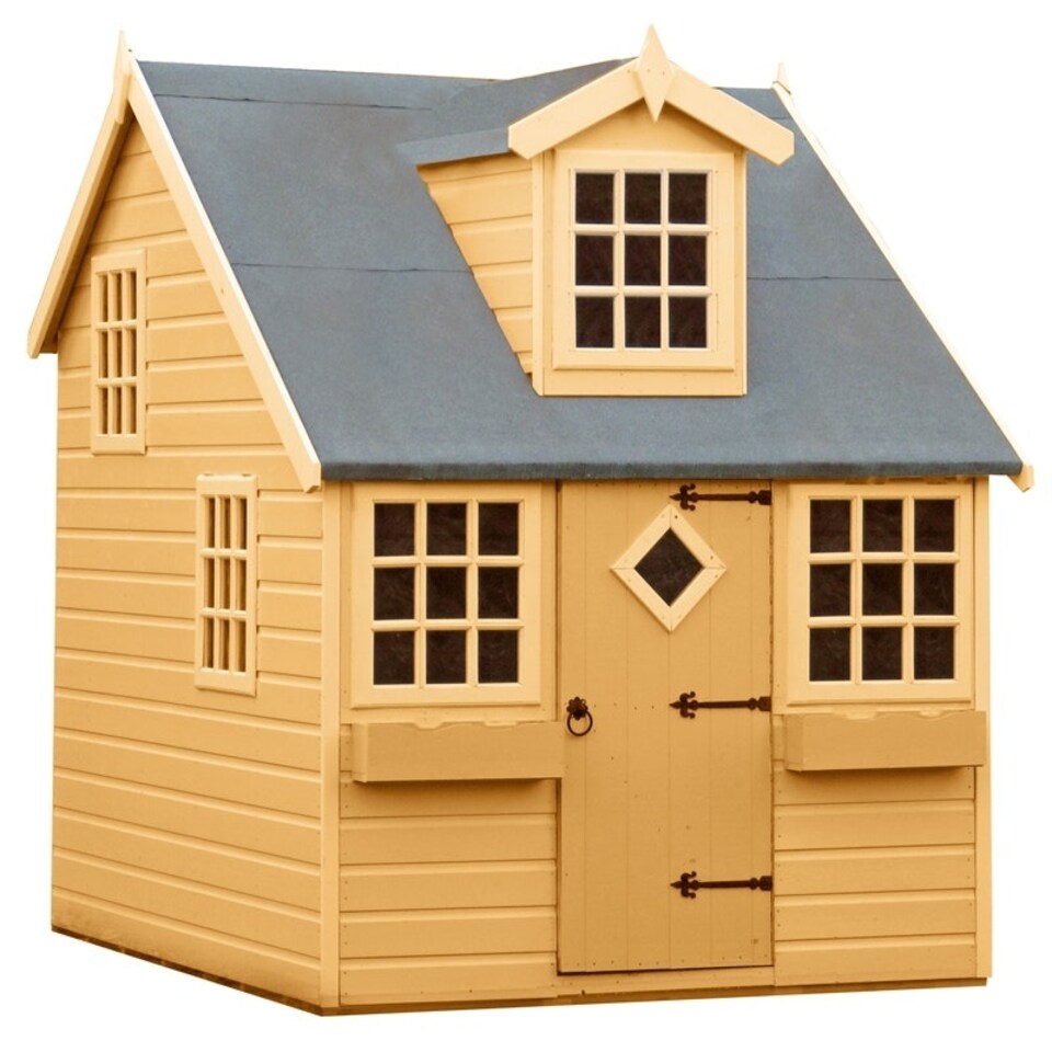 image 1 of Enchanted Cottage Playhouse Kid's Wendy House Brown