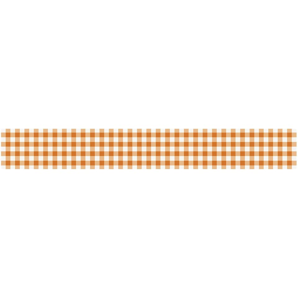 ORANGE GINGHAM KRAFT TBL RNNR - UNIQUE N/A