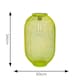 image 3 of ValueLights Solar Powered Outdoor Lime Green Metal Mesh Basket Garden Lantern Light