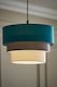 image 2 of ValueLights Aztec Pair of Blue Ceiling Pendant Shade | Blue