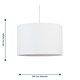 image 5 of First Choice Lighting Set of 2 White 25cm Ceiling Light Shades White