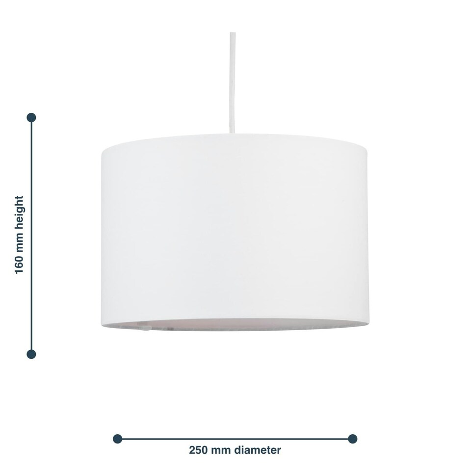 image 1 of First Choice Lighting Set of 2 White 25cm Ceiling Light Shades White