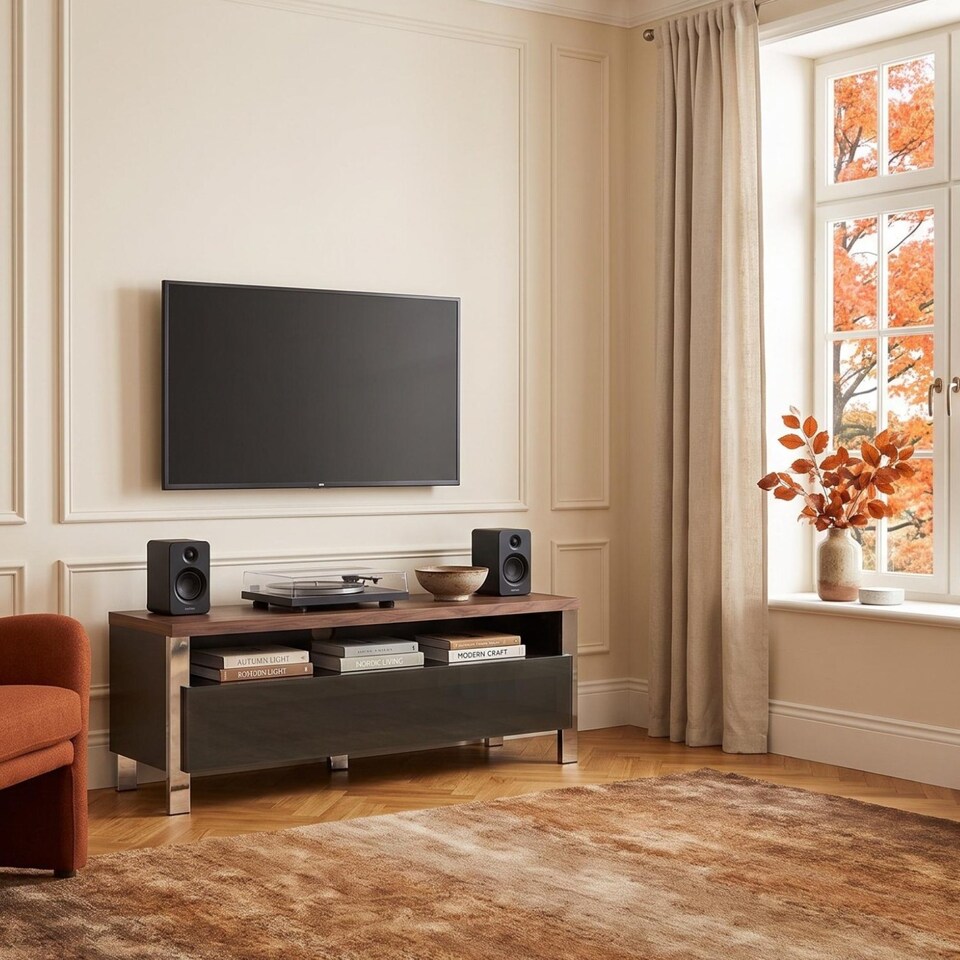 image 1 of Alphason Regent TV-Stand Brown/Walnut | Brown | Walnut | One Size | 36