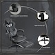 image 8 of Vinsetto Ergonomic Gaming Chair Manual Reclining Chair with Footrest Grey