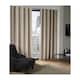image 2 of Luxe Textured Woven Blackout Eyelet Curtains 116cm x 137cm Natural Brown | Natural