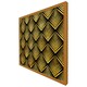 image 4 of Golden geometric flower pattern (Picutre Frame) Grey | L