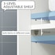 image 5 of kleankin Bathroom Storage Unit with Drawer Double Door Cabinet