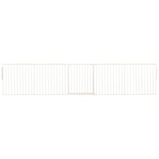 Safetots Premium Multi Panel Room Divider, up to 370cm Wide, White, 70cm Tall, Flexible Barrier with Door for Baby and Toddler