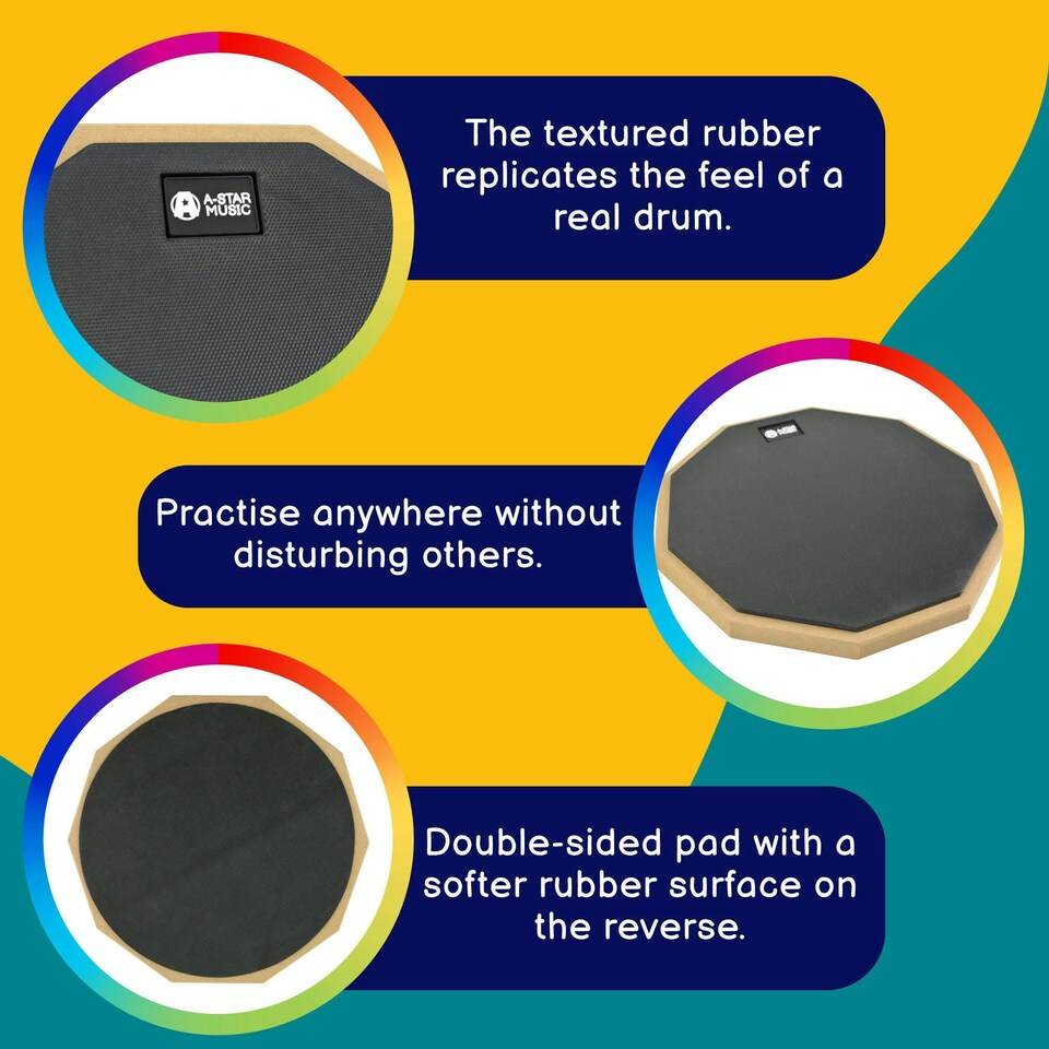 image 1 of A-Star Drum Practice Pad 12 Inch