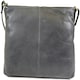 image 2 of Soft Premium Leather Shoulder / Cross Body Bag Grey | Charcoal